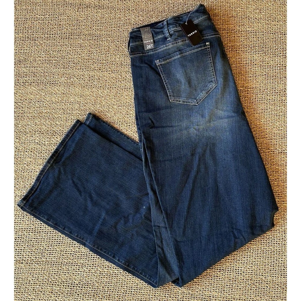 Torrid Jeans Womens 26 Tall Blue Medium Wash High Rise Slim Boot Premium Denim